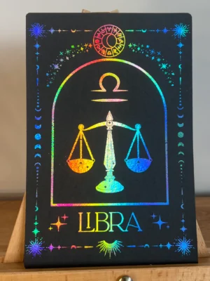 Libra foil print