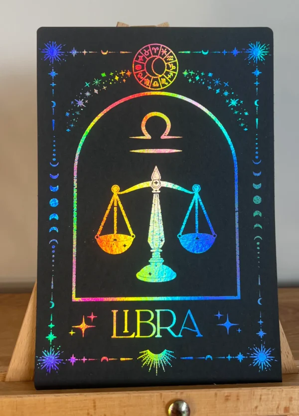 Libra foil print