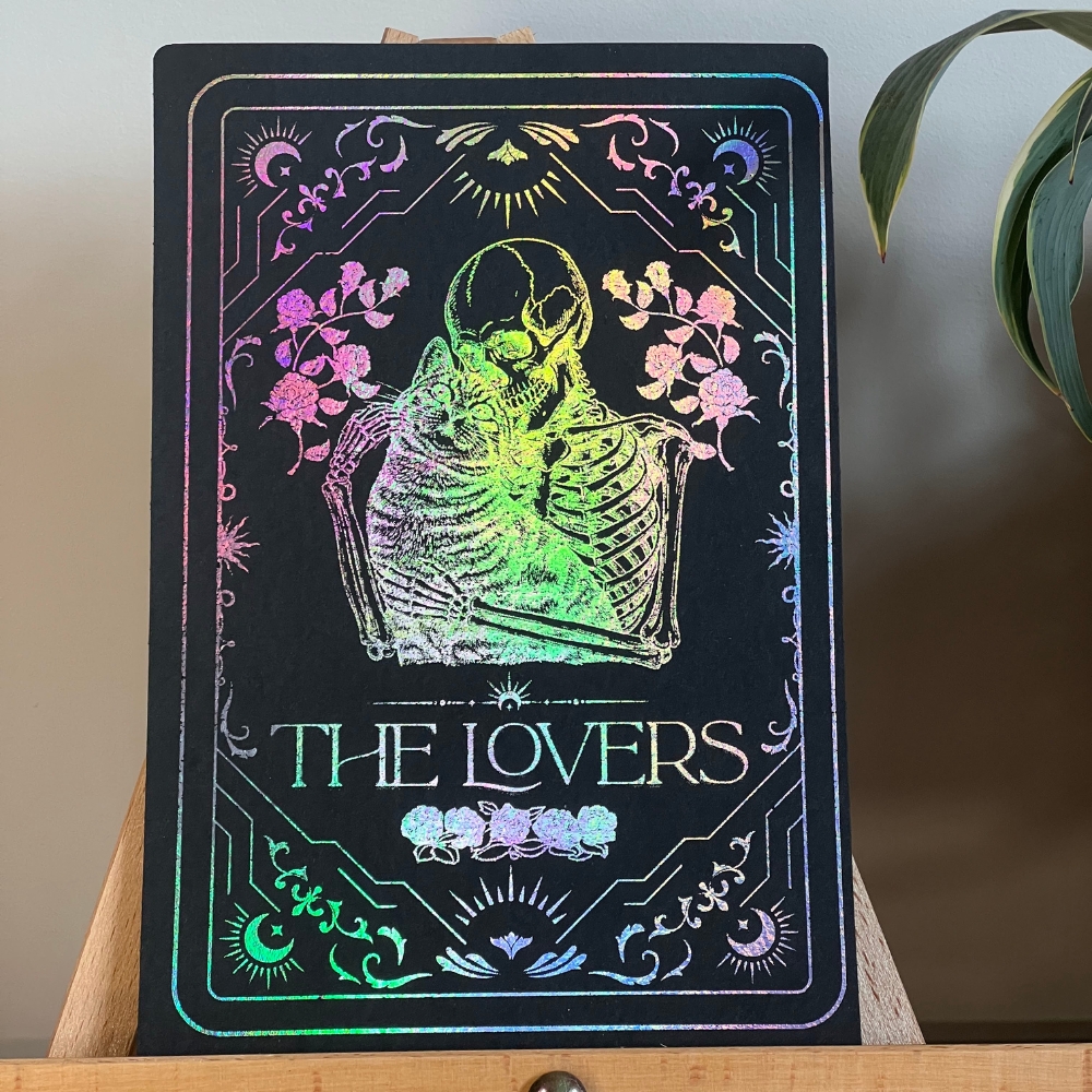 The Lovers Cat – A5 Holographic Art